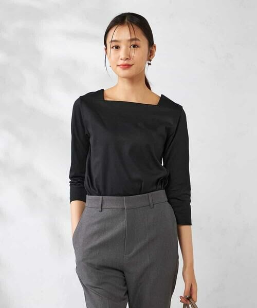 a.v.v / アー・ヴェ・ヴェ カットソー | スクエアネックスムースTシャツ | 詳細15