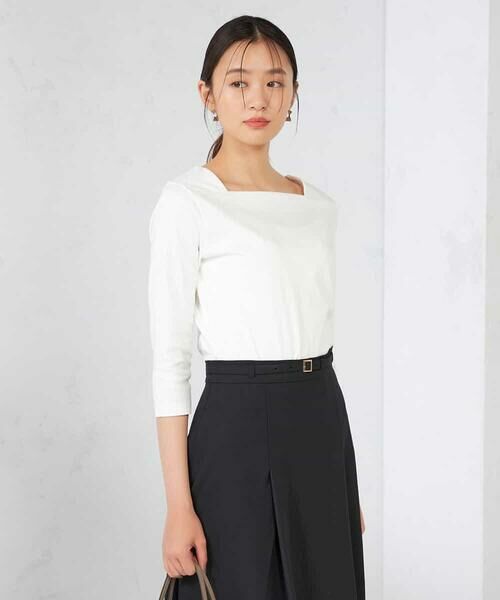 a.v.v / アー・ヴェ・ヴェ カットソー | スクエアネックスムースTシャツ | 詳細2