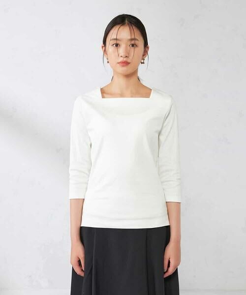 a.v.v / アー・ヴェ・ヴェ カットソー | スクエアネックスムースTシャツ | 詳細27