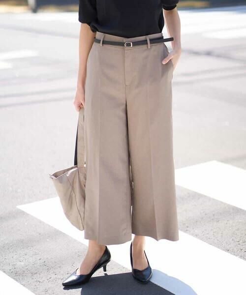 a.v.v / アー・ヴェ・ヴェ その他パンツ | 【洗える/UVカット/接触冷感】オックスストレッチクロップドワイドパンツ【Reflax】 | 詳細9