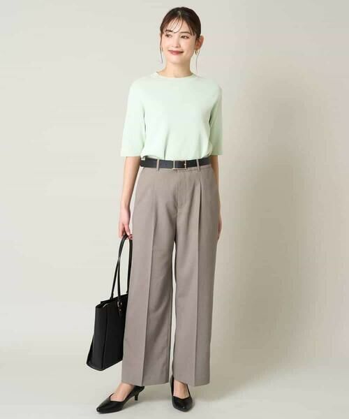 a.v.v / アー・ヴェ・ヴェ その他パンツ | 【洗える/UVカット/接触冷感】オックスストレッチワイドパンツ【Reflax】 | 詳細21