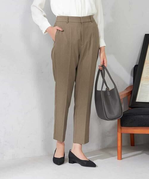 a.v.v / アー・ヴェ・ヴェ チノ・ワークパンツ | 【洗える/イージーケア/吸水速乾/ストレッチ】梳毛調テーパードパンツ | 詳細1