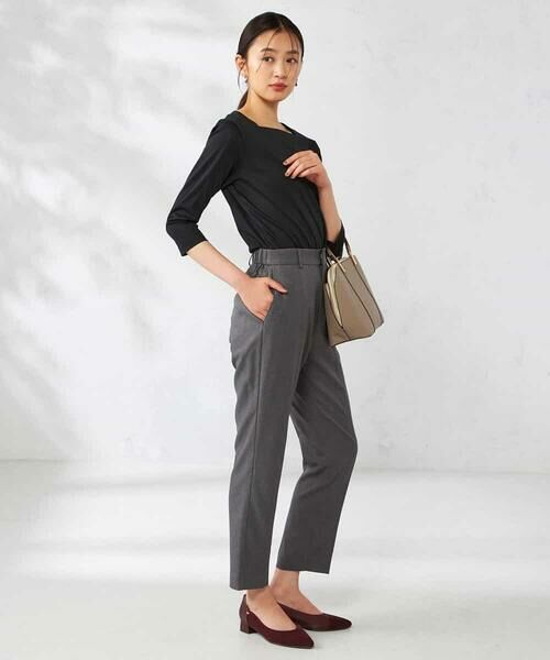 a.v.v / アー・ヴェ・ヴェ チノ・ワークパンツ | 【洗える/イージーケア/吸水速乾/ストレッチ】梳毛調テーパードパンツ | 詳細11