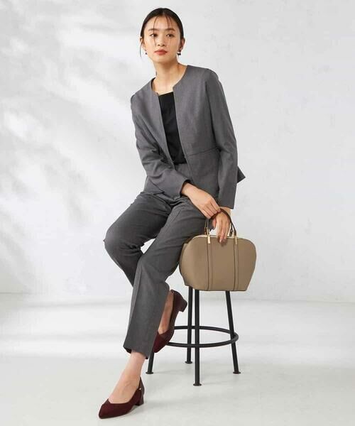 a.v.v / アー・ヴェ・ヴェ チノ・ワークパンツ | 【洗える/イージーケア/吸水速乾/ストレッチ】梳毛調テーパードパンツ | 詳細14