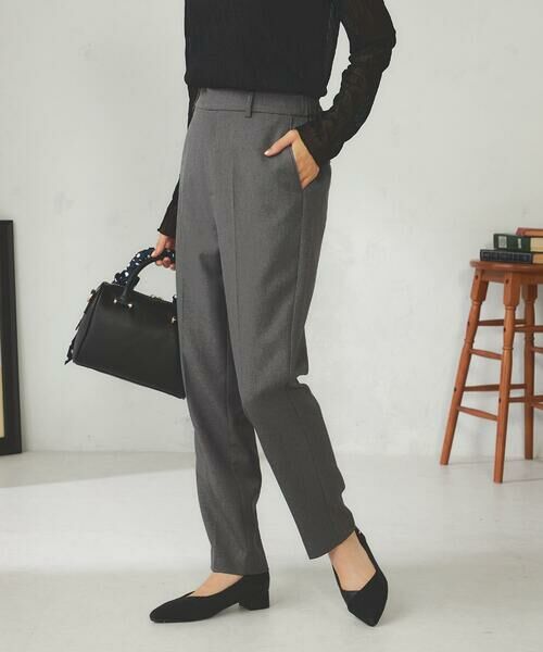 a.v.v / アー・ヴェ・ヴェ チノ・ワークパンツ | 【洗える/イージーケア/吸水速乾/ストレッチ】梳毛調テーパードパンツ | 詳細20