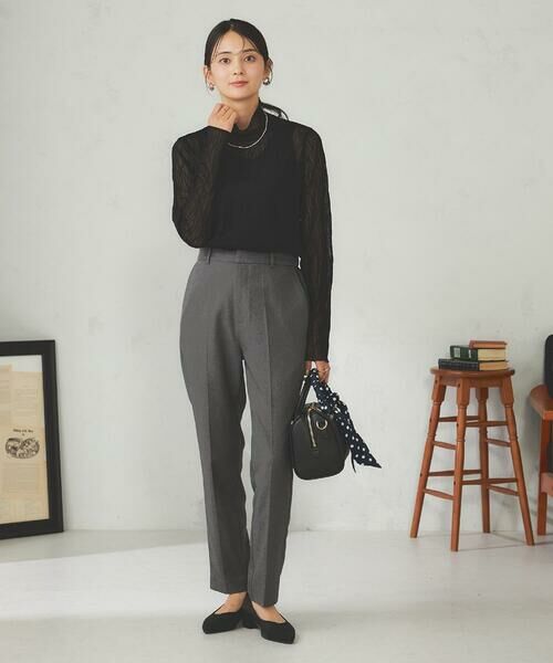 a.v.v / アー・ヴェ・ヴェ チノ・ワークパンツ | 【洗える/イージーケア/吸水速乾/ストレッチ】梳毛調テーパードパンツ | 詳細21