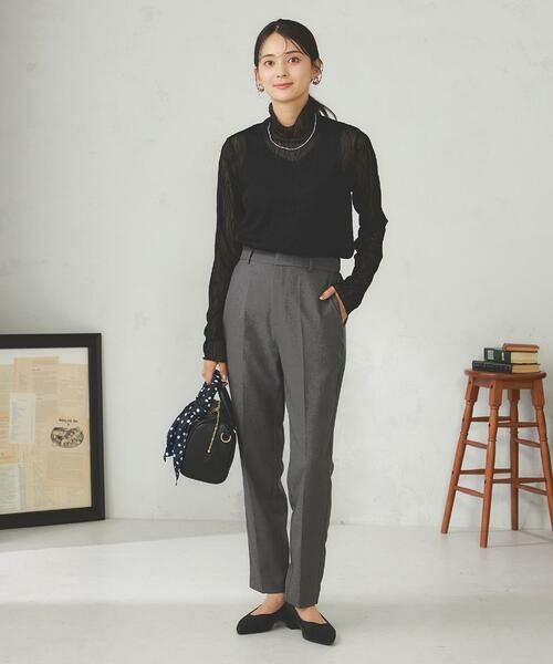 a.v.v / アー・ヴェ・ヴェ チノ・ワークパンツ | 【洗える/イージーケア/吸水速乾/ストレッチ】梳毛調テーパードパンツ | 詳細22