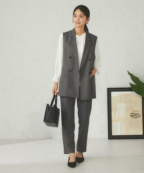 a.v.v / アー・ヴェ・ヴェ チノ・ワークパンツ | 【洗える/イージーケア/吸水速乾/ストレッチ】梳毛調テーパードパンツ | 詳細23