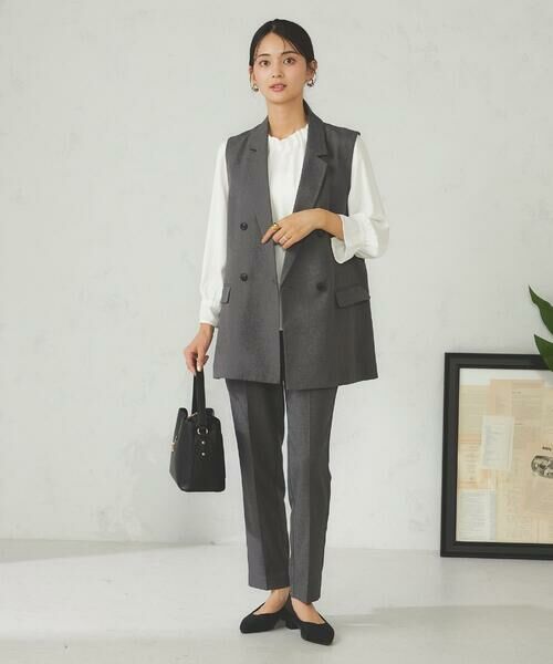 a.v.v / アー・ヴェ・ヴェ チノ・ワークパンツ | 【洗える/イージーケア/吸水速乾/ストレッチ】梳毛調テーパードパンツ | 詳細25