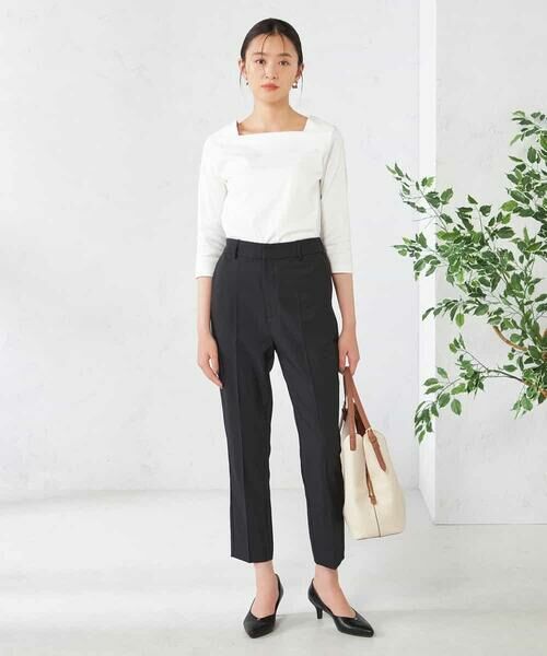 a.v.v / アー・ヴェ・ヴェ チノ・ワークパンツ | 【洗える/イージーケア/吸水速乾/ストレッチ】梳毛調テーパードパンツ | 詳細28