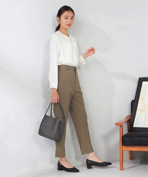 a.v.v / アー・ヴェ・ヴェ チノ・ワークパンツ | 【洗える/イージーケア/吸水速乾/ストレッチ】梳毛調テーパードパンツ | 詳細3