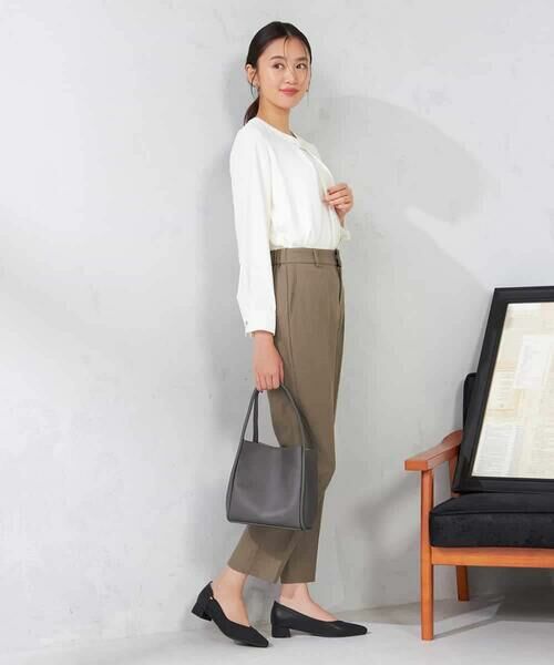 a.v.v / アー・ヴェ・ヴェ チノ・ワークパンツ | 【洗える/イージーケア/吸水速乾/ストレッチ】梳毛調テーパードパンツ | 詳細4