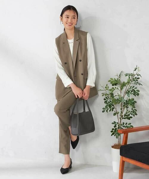 a.v.v / アー・ヴェ・ヴェ チノ・ワークパンツ | 【洗える/イージーケア/吸水速乾/ストレッチ】梳毛調テーパードパンツ | 詳細6