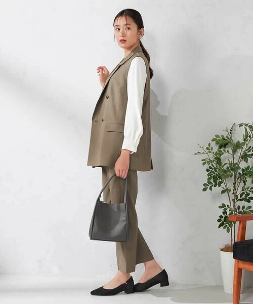 a.v.v / アー・ヴェ・ヴェ チノ・ワークパンツ | 【洗える/イージーケア/吸水速乾/ストレッチ】梳毛調テーパードパンツ | 詳細7