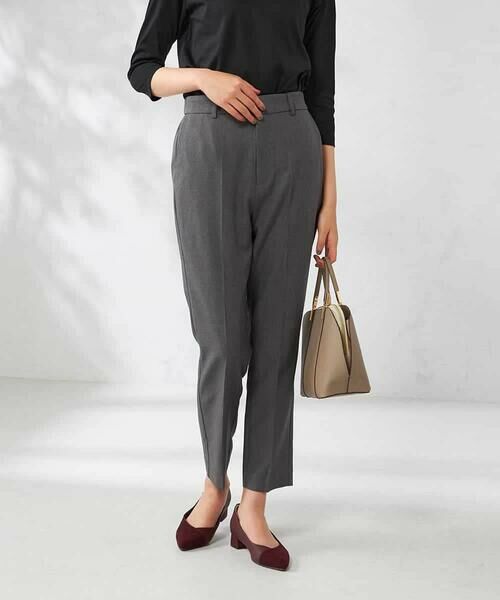 a.v.v / アー・ヴェ・ヴェ チノ・ワークパンツ | 【洗える/イージーケア/吸水速乾/ストレッチ】梳毛調テーパードパンツ | 詳細9