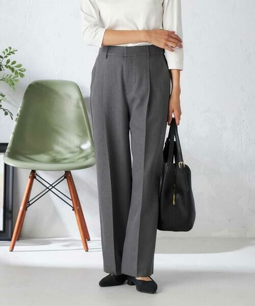 a.v.v / アー・ヴェ・ヴェ その他パンツ | 【洗える/イージーケア/吸水速乾/ストレッチ】梳毛調ワイドパンツ | 詳細10