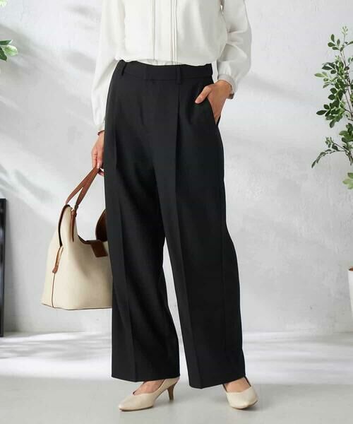 a.v.v / アー・ヴェ・ヴェ その他パンツ | 【洗える/イージーケア/吸水速乾/ストレッチ】梳毛調ワイドパンツ | 詳細15