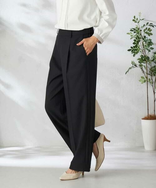 a.v.v / アー・ヴェ・ヴェ その他パンツ | 【洗える/イージーケア/吸水速乾/ストレッチ】梳毛調ワイドパンツ | 詳細16