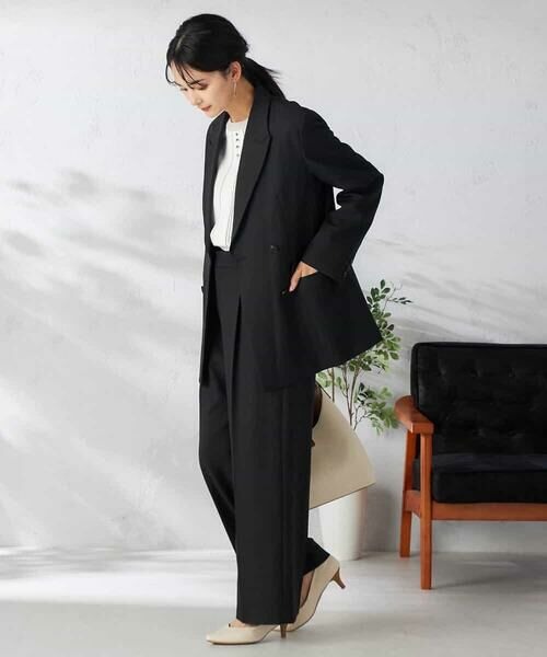 a.v.v / アー・ヴェ・ヴェ その他パンツ | 【洗える/イージーケア/吸水速乾/ストレッチ】梳毛調ワイドパンツ | 詳細23