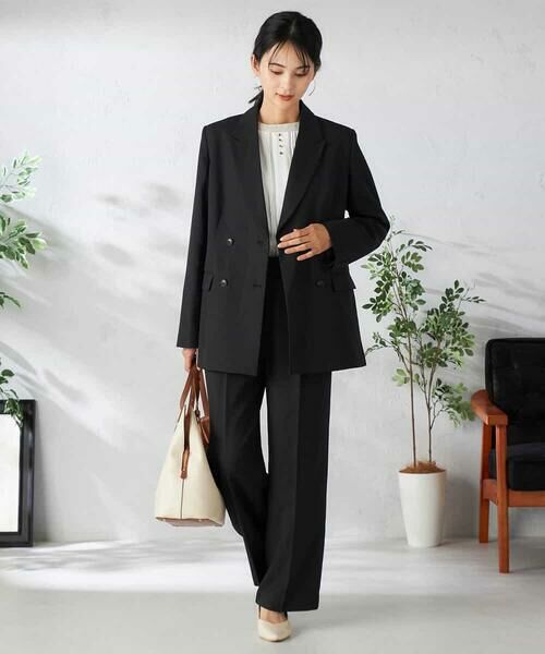 a.v.v / アー・ヴェ・ヴェ その他パンツ | 【洗える/イージーケア/吸水速乾/ストレッチ】梳毛調ワイドパンツ | 詳細24