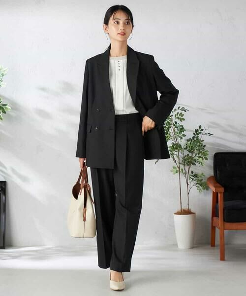 a.v.v / アー・ヴェ・ヴェ その他パンツ | 【洗える/イージーケア/吸水速乾/ストレッチ】梳毛調ワイドパンツ | 詳細25