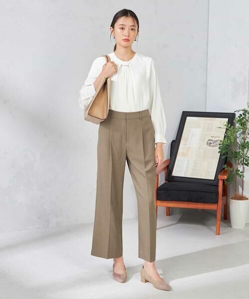 a.v.v / アー・ヴェ・ヴェ その他パンツ | 【洗える/イージーケア/吸水速乾/ストレッチ】梳毛調ワイドパンツ | 詳細3