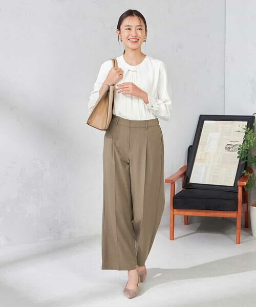 a.v.v / アー・ヴェ・ヴェ その他パンツ | 【洗える/イージーケア/吸水速乾/ストレッチ】梳毛調ワイドパンツ | 詳細4