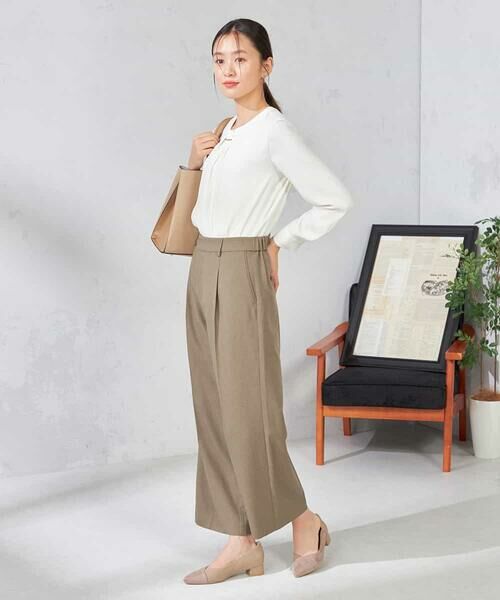 a.v.v / アー・ヴェ・ヴェ その他パンツ | 【洗える/イージーケア/吸水速乾/ストレッチ】梳毛調ワイドパンツ | 詳細6