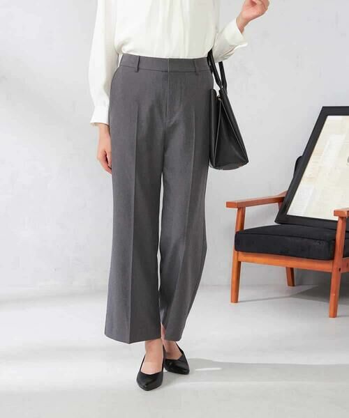 a.v.v / アー・ヴェ・ヴェ その他パンツ | 【洗える/イージーケア/吸水速乾/ストレッチ】梳毛調ストレートパンツ | 詳細1