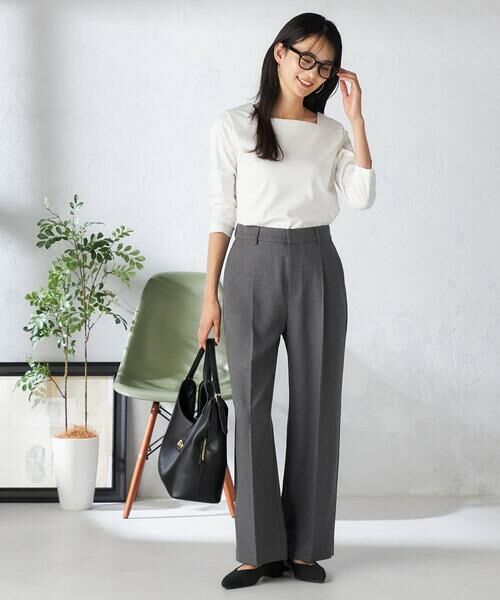 a.v.v / アー・ヴェ・ヴェ その他パンツ | 【洗える/イージーケア/吸水速乾/ストレッチ】梳毛調ストレートパンツ | 詳細15