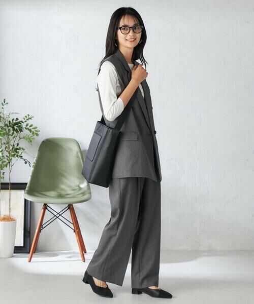 a.v.v / アー・ヴェ・ヴェ その他パンツ | 【洗える/イージーケア/吸水速乾/ストレッチ】梳毛調ストレートパンツ | 詳細18