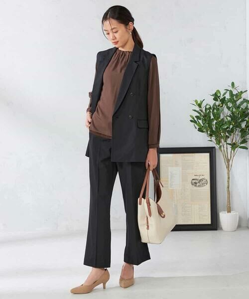 a.v.v / アー・ヴェ・ヴェ その他パンツ | 【洗える/イージーケア/吸水速乾/ストレッチ】梳毛調ストレートパンツ | 詳細30