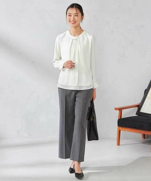 a.v.v / アー・ヴェ・ヴェ その他パンツ | 【洗える/イージーケア/吸水速乾/ストレッチ】梳毛調ストレートパンツ | 詳細4