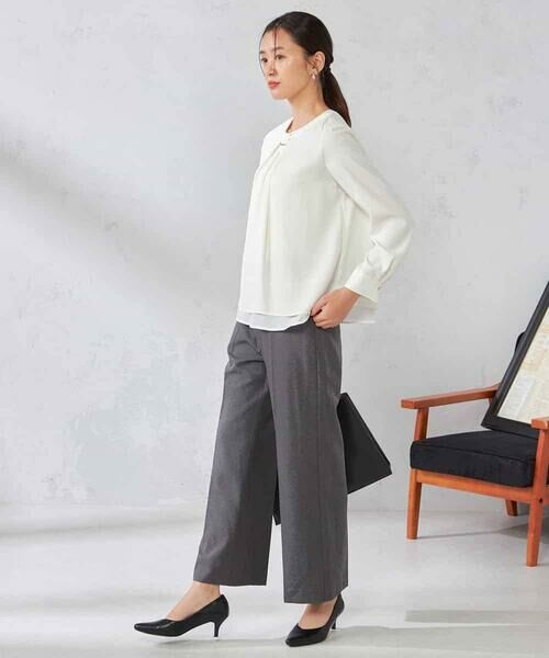 a.v.v / アー・ヴェ・ヴェ その他パンツ | 【洗える/イージーケア/吸水速乾/ストレッチ】梳毛調ストレートパンツ | 詳細5