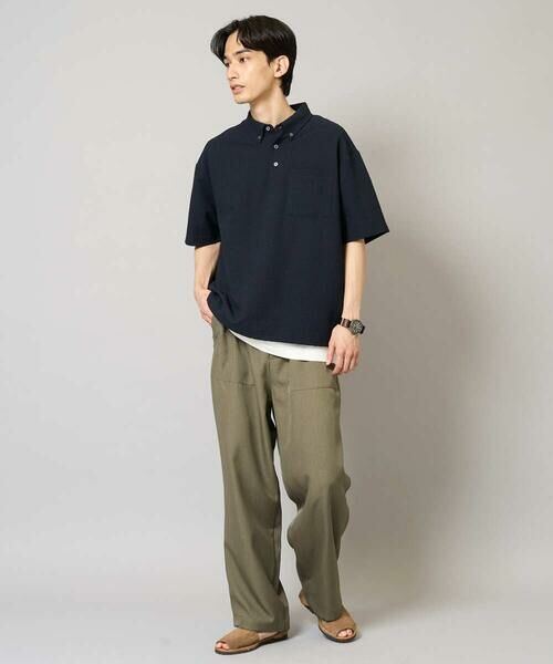 a.v.v / アー・ヴェ・ヴェ シャツ・ブラウス | 【イージーケア/吸水速乾/毛玉になりにくい】シアサッカーワイドシルエットポロシャツ | 詳細10