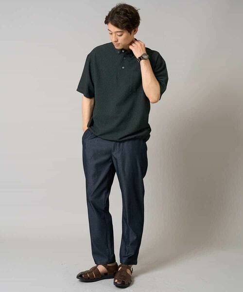 a.v.v / アー・ヴェ・ヴェ シャツ・ブラウス | 【イージーケア/吸水速乾/毛玉になりにくい】シアサッカーワイドシルエットポロシャツ | 詳細15