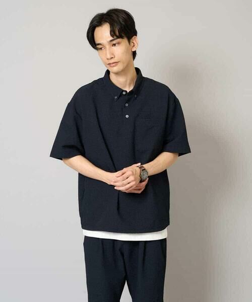 a.v.v / アー・ヴェ・ヴェ シャツ・ブラウス | 【イージーケア/吸水速乾/毛玉になりにくい】シアサッカーワイドシルエットポロシャツ | 詳細16
