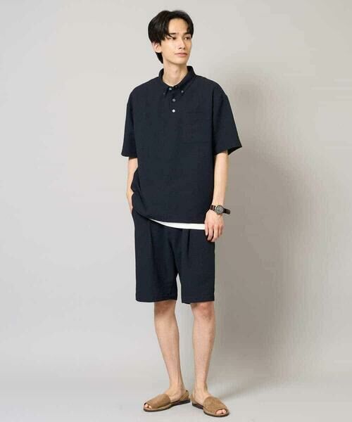 a.v.v / アー・ヴェ・ヴェ シャツ・ブラウス | 【イージーケア/吸水速乾/毛玉になりにくい】シアサッカーワイドシルエットポロシャツ | 詳細3