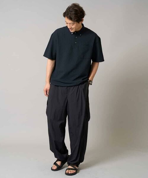 a.v.v / アー・ヴェ・ヴェ シャツ・ブラウス | 【イージーケア/吸水速乾/毛玉になりにくい】シアサッカーワイドシルエットポロシャツ | 詳細7