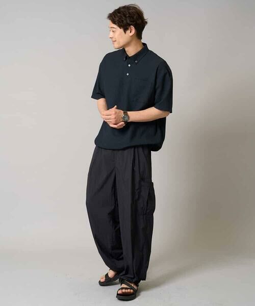 a.v.v / アー・ヴェ・ヴェ シャツ・ブラウス | 【イージーケア/吸水速乾/毛玉になりにくい】シアサッカーワイドシルエットポロシャツ | 詳細9