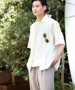 a.v.v / アー・ヴェ・ヴェ シャツ・ブラウス | 【イージーケア/速乾】カラミストライプオープンカラーシャツ半袖