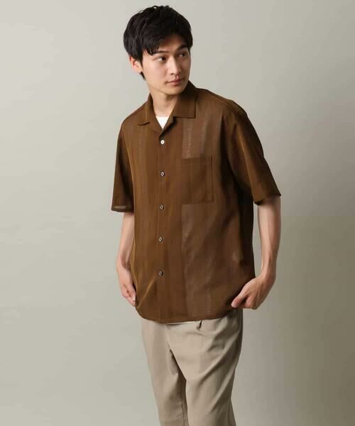 a.v.v / アー・ヴェ・ヴェ シャツ・ブラウス | 【イージーケア/速乾】カラミストライプオープンカラーシャツ半袖 | 詳細11