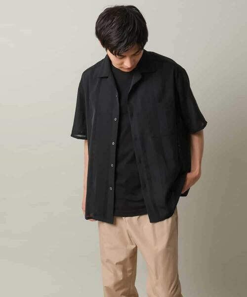 a.v.v / アー・ヴェ・ヴェ シャツ・ブラウス | 【イージーケア/速乾】カラミストライプオープンカラーシャツ半袖 | 詳細14