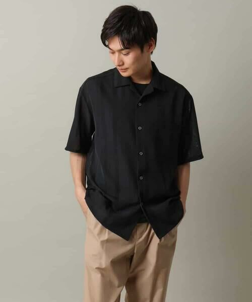 a.v.v / アー・ヴェ・ヴェ シャツ・ブラウス | 【イージーケア/速乾】カラミストライプオープンカラーシャツ半袖 | 詳細15