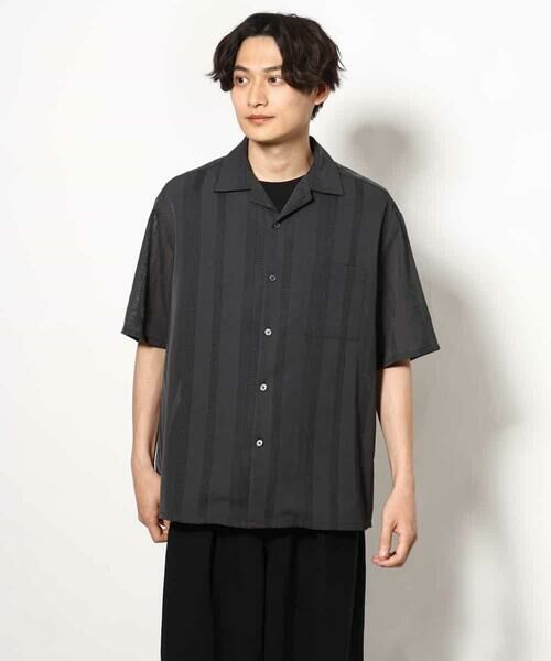 a.v.v / アー・ヴェ・ヴェ シャツ・ブラウス | 【イージーケア/速乾】カラミストライプオープンカラーシャツ半袖 | 詳細16