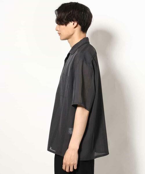 a.v.v / アー・ヴェ・ヴェ シャツ・ブラウス | 【イージーケア/速乾】カラミストライプオープンカラーシャツ半袖 | 詳細17