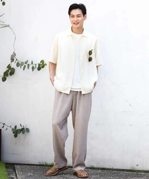 a.v.v / アー・ヴェ・ヴェ シャツ・ブラウス | 【イージーケア/速乾】カラミストライプオープンカラーシャツ半袖 | 詳細30