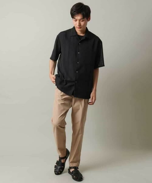 a.v.v / アー・ヴェ・ヴェ シャツ・ブラウス | 【イージーケア/速乾】カラミストライプオープンカラーシャツ半袖 | 詳細4