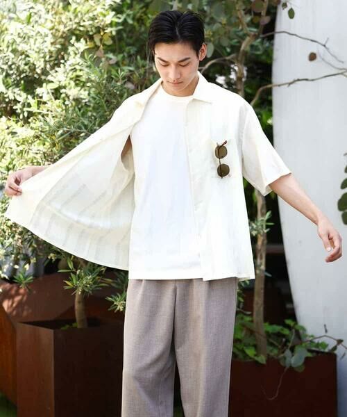 a.v.v / アー・ヴェ・ヴェ シャツ・ブラウス | 【イージーケア/速乾】カラミストライプオープンカラーシャツ半袖 | 詳細7