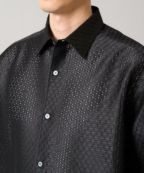 a.v.v / アー・ヴェ・ヴェ シャツ・ブラウス | ドットジャカードワイドシルエットシャツ | 詳細12